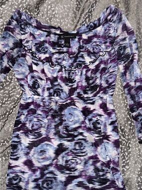 INC International Concepts Purple Floral Print Women’s Dress